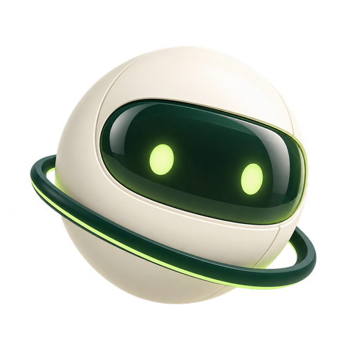 Nex, a friendly green robot assistant
